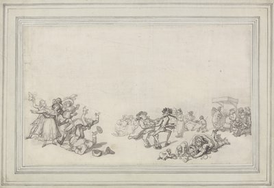 Tanulmány a korcsolyázókról: Korcsolyázás a szerpentinen alkotó: Thomas Rowlandson