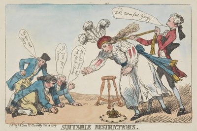 Megfelelő korlátozások alkotó: Thomas Rowlandson