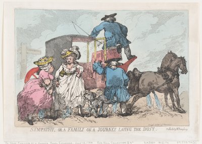 Együttérzés, avagy Egy család poros úton, 1784. július 12., 1784. július 12. alkotó: Thomas Rowlandson