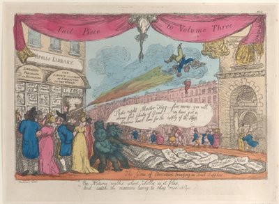 Farokdarab a Harmadik kötethez: A karikatúra geniijei friss kellékeket hoznak be, 1808-21., 1808-21. alkotó: Thomas Rowlandson