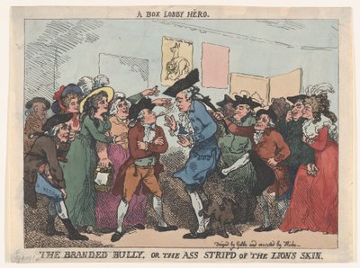 A márkás zsarnok, avagy az oroszlánbőr szamár, 1786., 1786. alkotó: Thomas Rowlandson