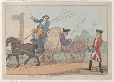 The Case Is Altered, [1784. április 29.], újra kiadva., [1784. április 29.], újra kiadva. alkotó: Thomas Rowlandson