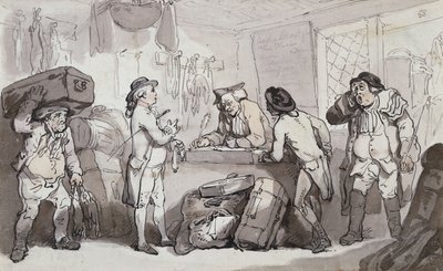 Az edzői foglalási iroda: Thomas Rowlandson és Henry Wigstead lefoglalja az utat, alkotó: Thomas Rowlandson