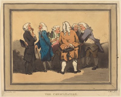 A konzultáció alkotó: Thomas Rowlandson