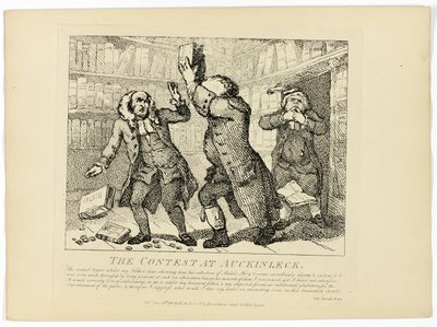 A verseny Auckinleckben, Boswell Hebridák körútja című művéből alkotó: Thomas Rowlandson