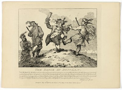 A Dun-Can tánca, Boswell Hebridák körútja című művéből alkotó: Thomas Rowlandson