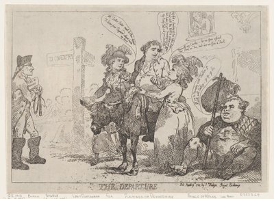Az Indulás, 1784. április 29., 1784. április 29. alkotó: Thomas Rowlandson