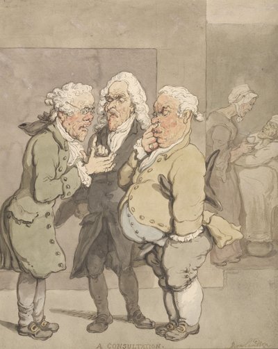Az orvosi konzultáció alkotó: Thomas Rowlandson