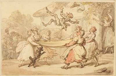 Az orvos büntetésének végrehajtása az egész falu kis szórakoztatására alkotó: Thomas Rowlandson