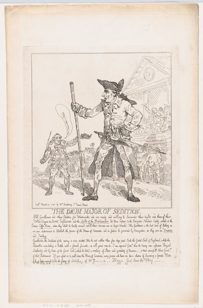 The Drum Major of Sedition, 1784. március 29., 1784. március 29. alkotó: Thomas Rowlandson