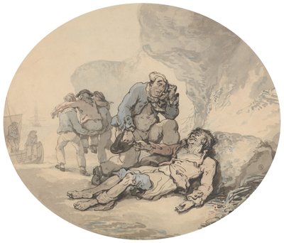 A haldokló tengerész alkotó: Thomas Rowlandson