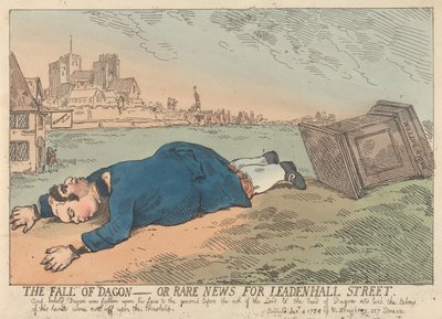 Dagon bukása – avagy Ritka hírek a Leadenhall Streetről alkotó: Thomas Rowlandson