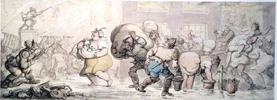 A tűz (akvarell) alkotó: Thomas Rowlandson