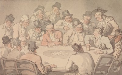 A játékasztal alkotó: Thomas Rowlandson