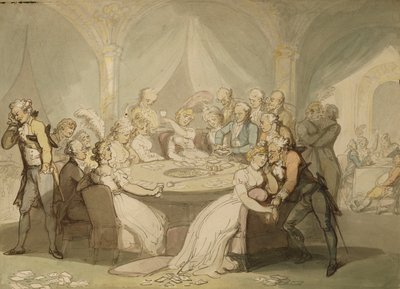 A játékasztal, alkotó: Thomas Rowlandson