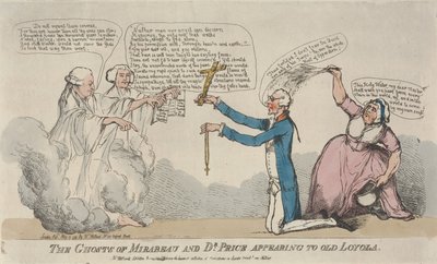 Mirabeau és Dr. Price szellemei, akik megjelentek az idős Loyola előtt alkotó: Thomas Rowlandson