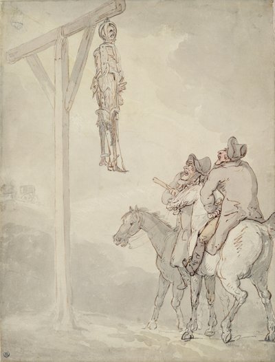 The Gibbet (toll és tinta, akvarell és ceruza papíron) alkotó: Thomas Rowlandson