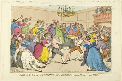 The Gig Shop vagy a Szellő felrúgása a Nell Hammiltons Hopban alkotó: Thomas Rowlandson