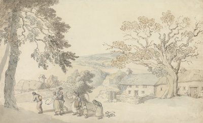 A kombájnok (toll és tinta, valamint ceruzával papíron) alkotó: Thomas Rowlandson