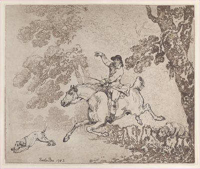A vadász, 1785., 1785. alkotó: Thomas Rowlandson