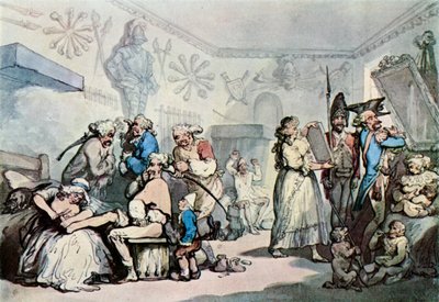 Egy francia laktanya belseje, 1787, 1929 alkotó: Thomas Rowlandson
