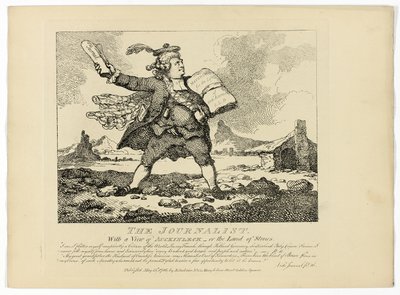 Az újságíró, Boswell Hebridák körútja című művéből alkotó: Thomas Rowlandson