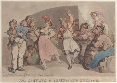 The Last Jig vagy Adieu to Old England, 1818. január 10., 1818. január 10. alkotó: Thomas Rowlandson