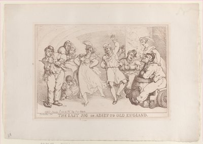 The Last Jig vagy Adieu to Old England, 1818. január 20., 1818. január 20. alkotó: Thomas Rowlandson