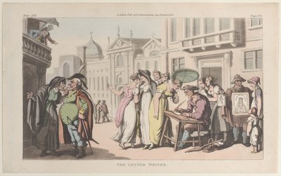 A levélíró, Nápolyból és a Campagna Felice-ből: levélsorozatban hirdetés..., 1815. június 1. alkotó: Thomas Rowlandson