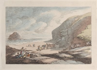 A Lion Rock, Cornwall alkotó: Thomas Rowlandson
