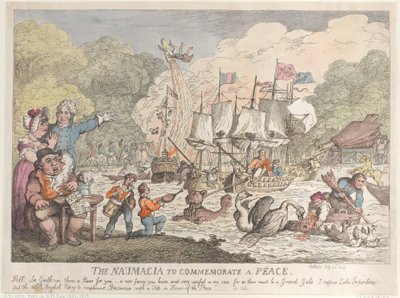A Naumacia a béke megünneplésére alkotó: Thomas Rowlandson