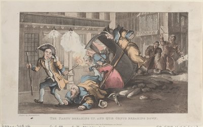 The Party Breaking Up, and Quae Genus Breaking Down, The History of John...-ból, 1821. december 1. alkotó: Thomas Rowlandson