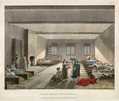 A Pass-room Bridewell börtön alkotó: Thomas Rowlandson