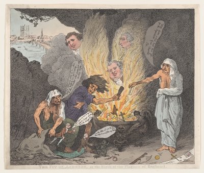 The Pit of Acheron avagy The Birth of the Plagues of England, 1784. január 28., 1784. január 28. alkotó: Thomas Rowlandson