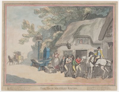 A postai ló (A versenyló élete, avagy A heves vérű versenyló című műből) alkotó: Thomas Rowlandson