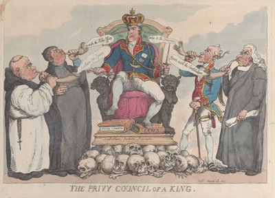 Egy király titkos tanácsa, 1815. március 28., 1815. március 28. alkotó: Thomas Rowlandson