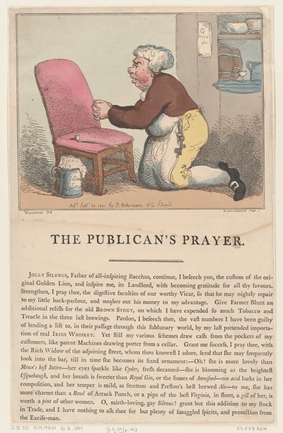 A vámszedő imája, 1801. szeptember 20., 1801. szeptember 20. alkotó: Thomas Rowlandson