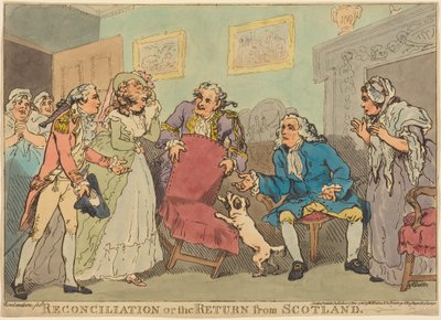 A megbékélés, avagy A visszatérés Skóciából alkotó: Thomas Rowlandson