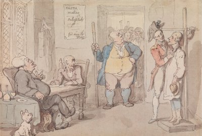A toborzó tiszt alkotó: Thomas Rowlandson