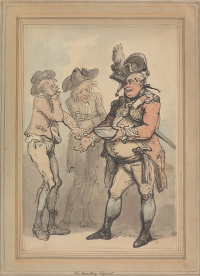 A toborzó őrmester alkotó: Thomas Rowlandson