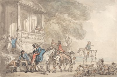 A vadászatból való visszatérés alkotó: Thomas Rowlandson