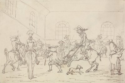 Lovarda (toll és tinta papíron) alkotó: Thomas Rowlandson