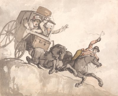 A szökött edző alkotó: Thomas Rowlandson