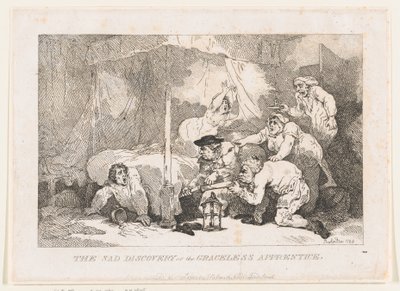 A szomorú felfedezés, avagy a modortalan tanonc alkotó: Thomas Rowlandson