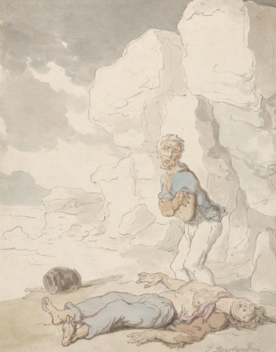 A hajótörött tengerészek alkotó: Thomas Rowlandson