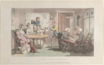 A társasági est, The Vicar of Wakefieldből, 1817. május 1., 1817. május 1. alkotó: Thomas Rowlandson