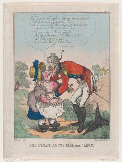 Az édes kislány, akit szeretek, 1808. június 4., 1808. június 4. alkotó: Thomas Rowlandson