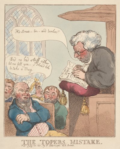 A Toper hibája alkotó: Thomas Rowlandson