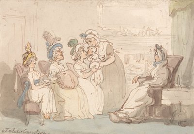 A látogatóknak megmutatják a babát alkotó: Thomas Rowlandson