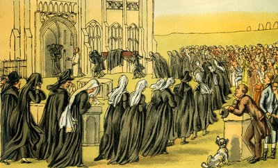 "A szintaxis temetése" alkotó: Thomas Rowlandson